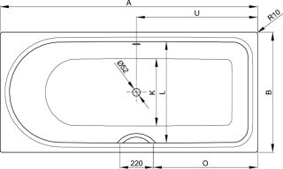Стальная ванна Bette BetteOcean 8855-000 170x75 см белый